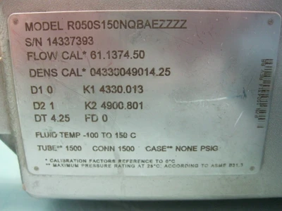 USED Micro Motion R050