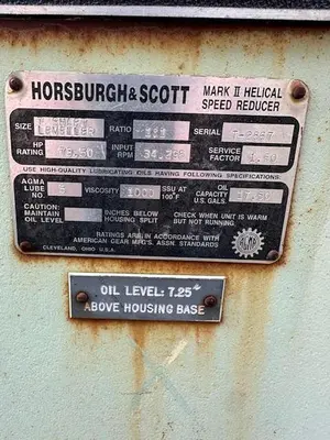 USED HORSBURGH & SCOTT MARK 2 HELICAL SPEED REDUCER