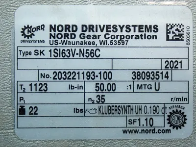 New | in-Stock NORD SK1SL63VN56C Motors (misc) Ohio US | HGR 24 #1124752