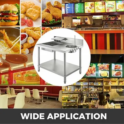 NEW Breading Table Fried Food Prep Breader Station Chicken Fish Vegetable Fry