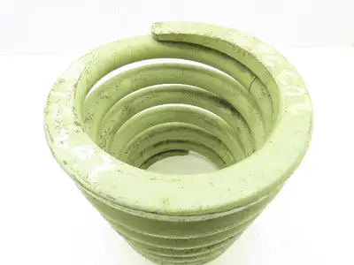 Heavy Duty Steel Isolation Reactor Coil Spring Flat Mount 8"OD 9.5"L Light GREEN