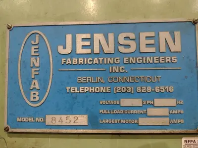 20" DIAMETER JENSEN MODEL #8452 (WASH, RINSE & DRY) CONTINUOUS ROTARY DRUM PARTS WASHER: YOBRO #25068