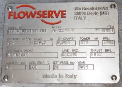 NEW FLOWSERVE 8HDX27BH