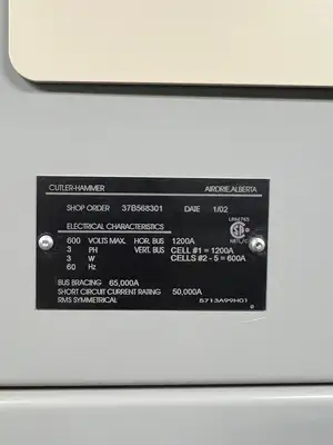 Advantage 2100 MCC, 600V, 3-Ph, 1200A, 5 Sections
