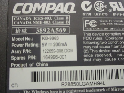 USED Compaq KB-9963