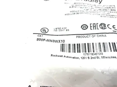 NEW ALLEN-BRADLEY SER. A WHITE LED CONTACT MODULES W/ METAL LATCH