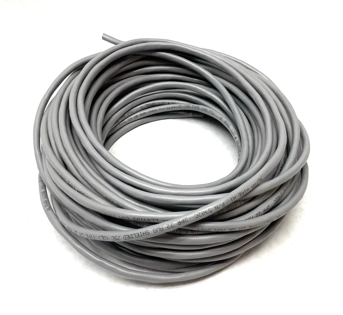 USED ALPHA WIRE COMMUNICATION & CONTROL CABLE 22AWG 2-PAIR ABOUT 80' LENGTH