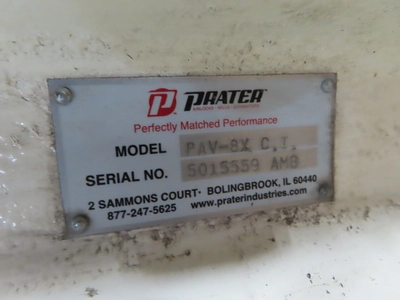 Prater Rotary Airlock, shallow pockets, no drive