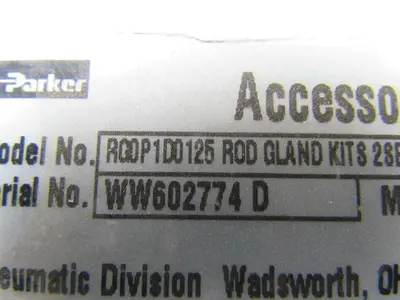 Parker RG0P1D0125 P1D Series Air Cylinder Gland Cartridge Seal Kit