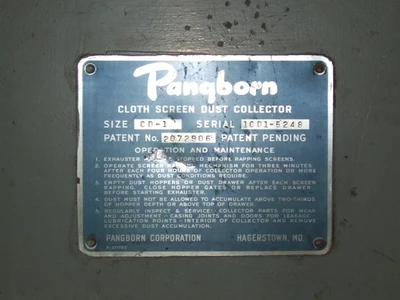 Pangborn Cloth Screen Dust Collector