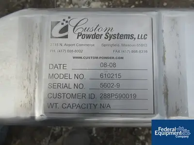 USED CPS Custom Powder Systems Docking Station, Model 610215