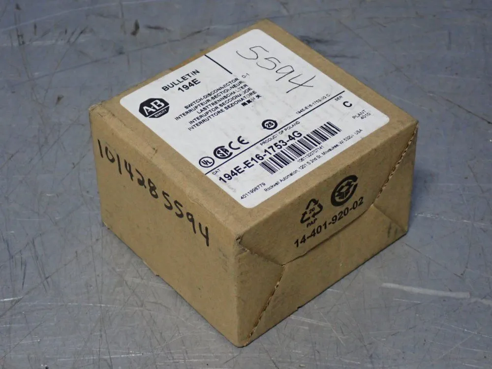 New | in-Stock ALLEN BRADLEY 194E1617534G Disconnects Ohio US | HGR 24 #1134556