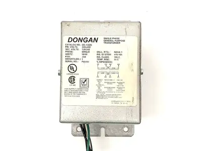 35-1005 | Dongan  General Purpose Transformer 1PH 240x480V 120/240V .050kVA - Used
