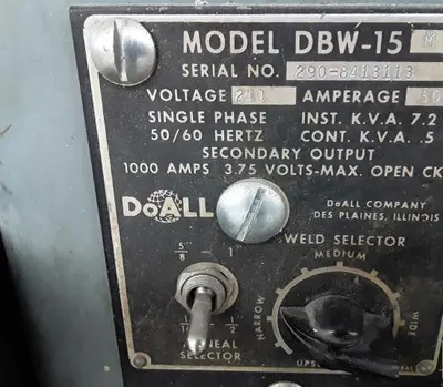USED DOALL 3613-20