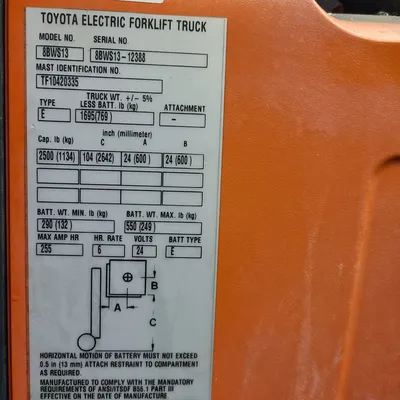 2020 TOYOTA 8BWS13 Material Handling | Global Machine Brokers, LLC (6)