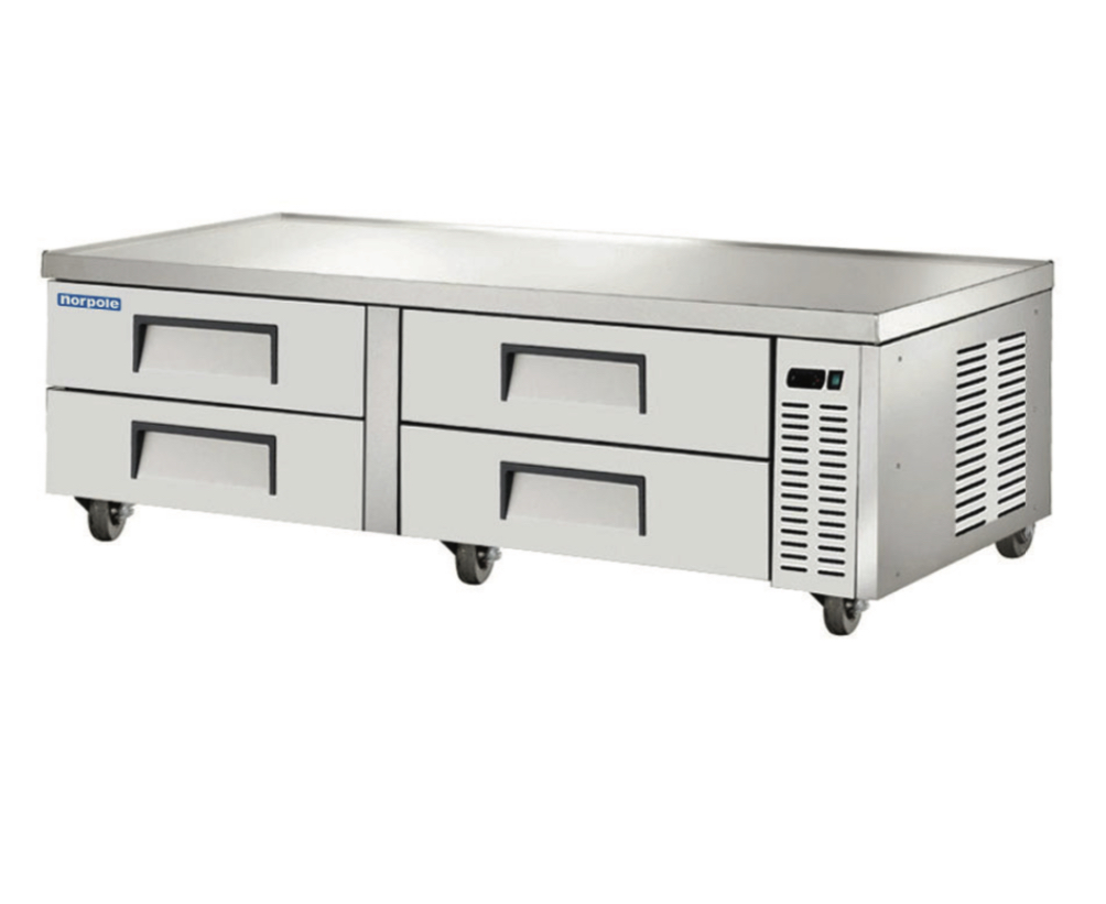 72″ Stainless Steel Chef Base Refrigerator