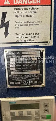 USED AMERICAN BALER 5042-HE-820R MANUAL TIE HORIZONTAL