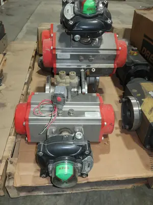 2 PALLETS OF ASSORTED ACTUATORS, JAMESBURY, HYTORK, DRESSER, ALLEN SHERMAN- HOFF, TRIAC CONTROLS