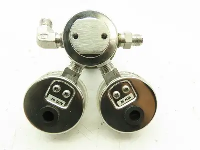 Veriflo IR400S Stainless Pressure Regulator Gas/Oxygen Dual Gauge 100 PSI
