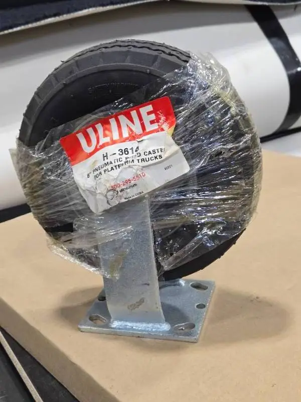 Uline 8" Pneumatic Rigid Caster H-3614