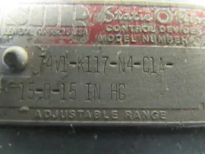SOR 74V1-K117-N4-CIA Adj. Dead Band Pressure Switch Flange Mount See Description
