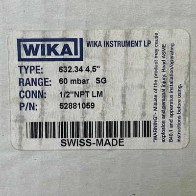 NEW WIKA 52881058 632.34