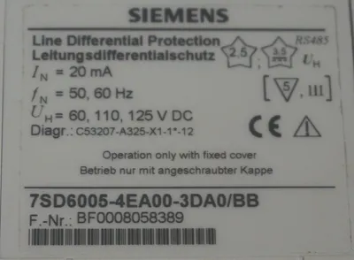 NEW SIEMENS 7SD6005-4EA00-3DA0/BB SIPROTEC DRIVE 7SD60054EA003DA0BB