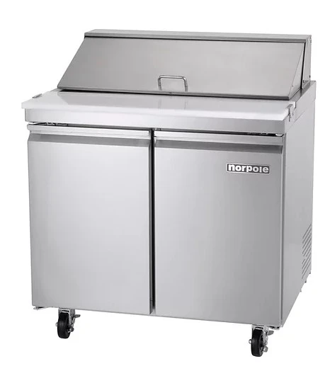 126-0041 Norpole NP2R-SW36 3' Self Contained Sandwich Prep Table Cooler