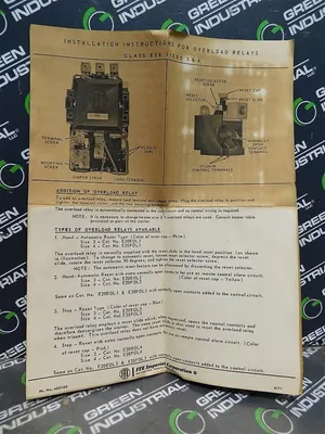 ITE E20E0L1 Overload Relay Kit for Size 3 Starters Class E20 600VAC New