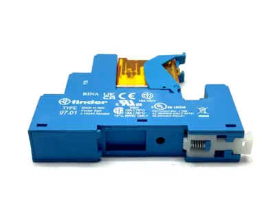 97.01,46.61.8.120.0054 | Finder 97.01 Relay Base w/ 46.61.8.120.0054 Relay 120VAC 16A - New – Open box