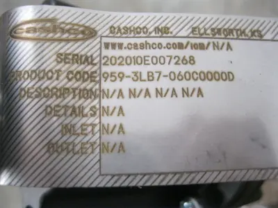 NEW Cashco D4B-5XX7-53X55236E