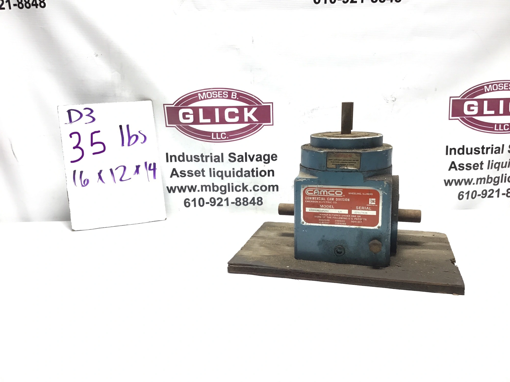 Camco 400RA4H24-251 LH Rotary Index Drive Gear Reducer