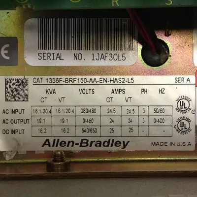 USED ALLEN BRADLEY 1336F-BRF150-AA-EN-HAS2-L5 SER A