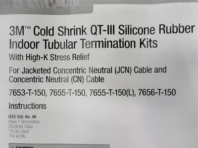 Cold Shrink QT-III Silicone Rubber Indoor Tubular Termination
