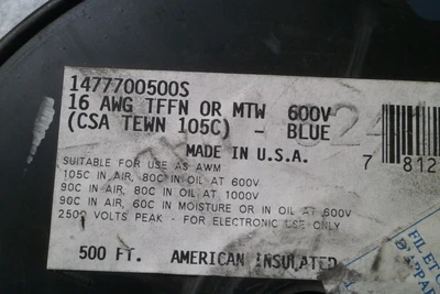 NEW AMERICAN INSULATED WIRE 16 AWG FIXTURE WIRE