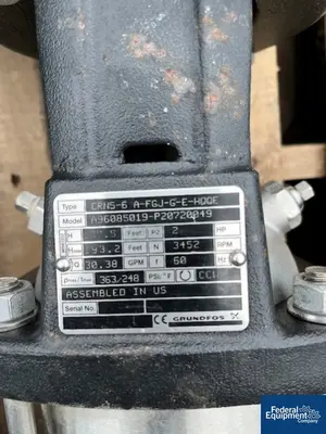 Used Grundfos Grundfos Pump, 316 S/S, 2 HP, Type CRN5 Pumps Texas US | Federal Equipment Company #1337769