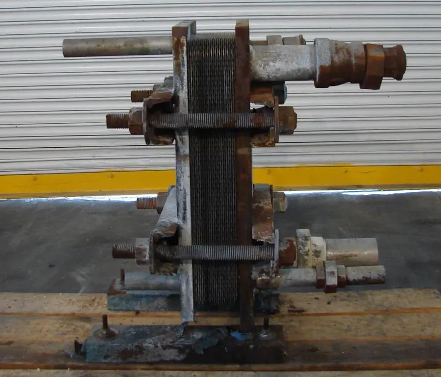 SPC3881  Heat Exchanger 14 sq.ft. Tranter Superchanger plate heat exchanger, Stainless Steel