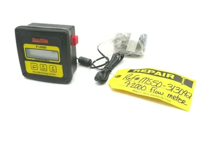 REPAIRED BLUE WHITE IND. AOS115M3GM3 DIGI-METER F-2000 115V 1.5"M/NPT GPM