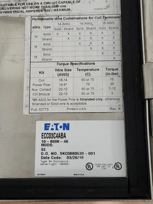 USED Eaton ECC03C4ABA