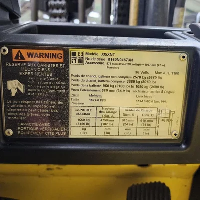 Hyster Electric Forklift  Model J30XNT #  6114