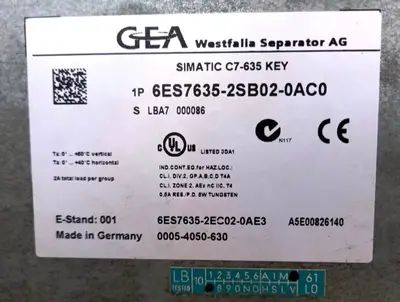 Westfalia BilgeMaster-D 6000 fuel oil purifier system.