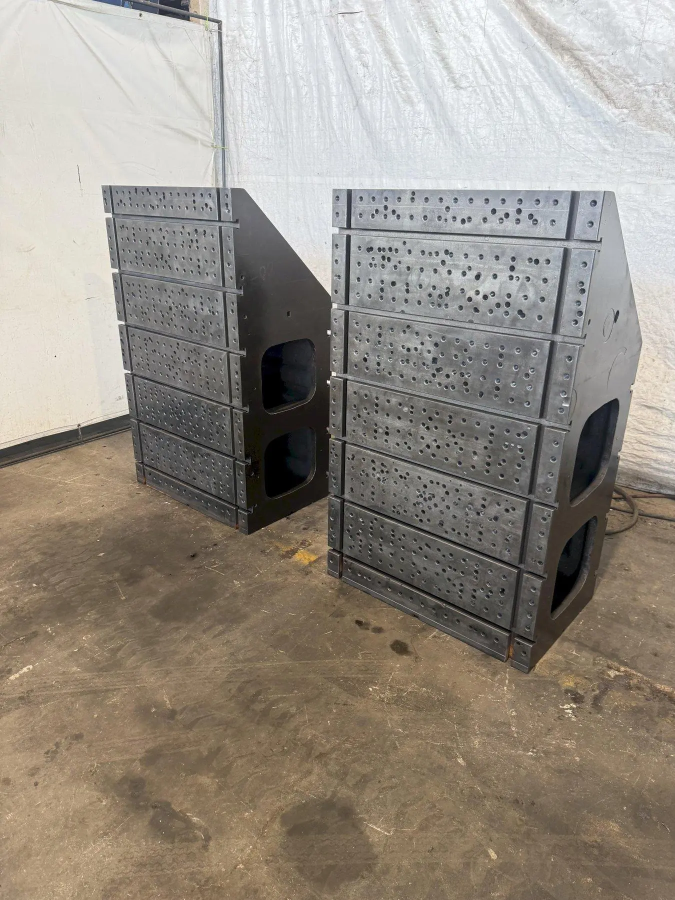 36" WIDE X 60" TALL X 24" DEEP T-SLOTTED ANGLE PLATE SET. STOCK # 0222426