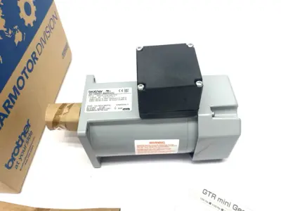 New | in-Stock Brother Induction Motor, 3-Phase, 7.5:1 Ratio, 1/10HP Gearmotors Michigan US | Maverick Industrial Sales #1396097