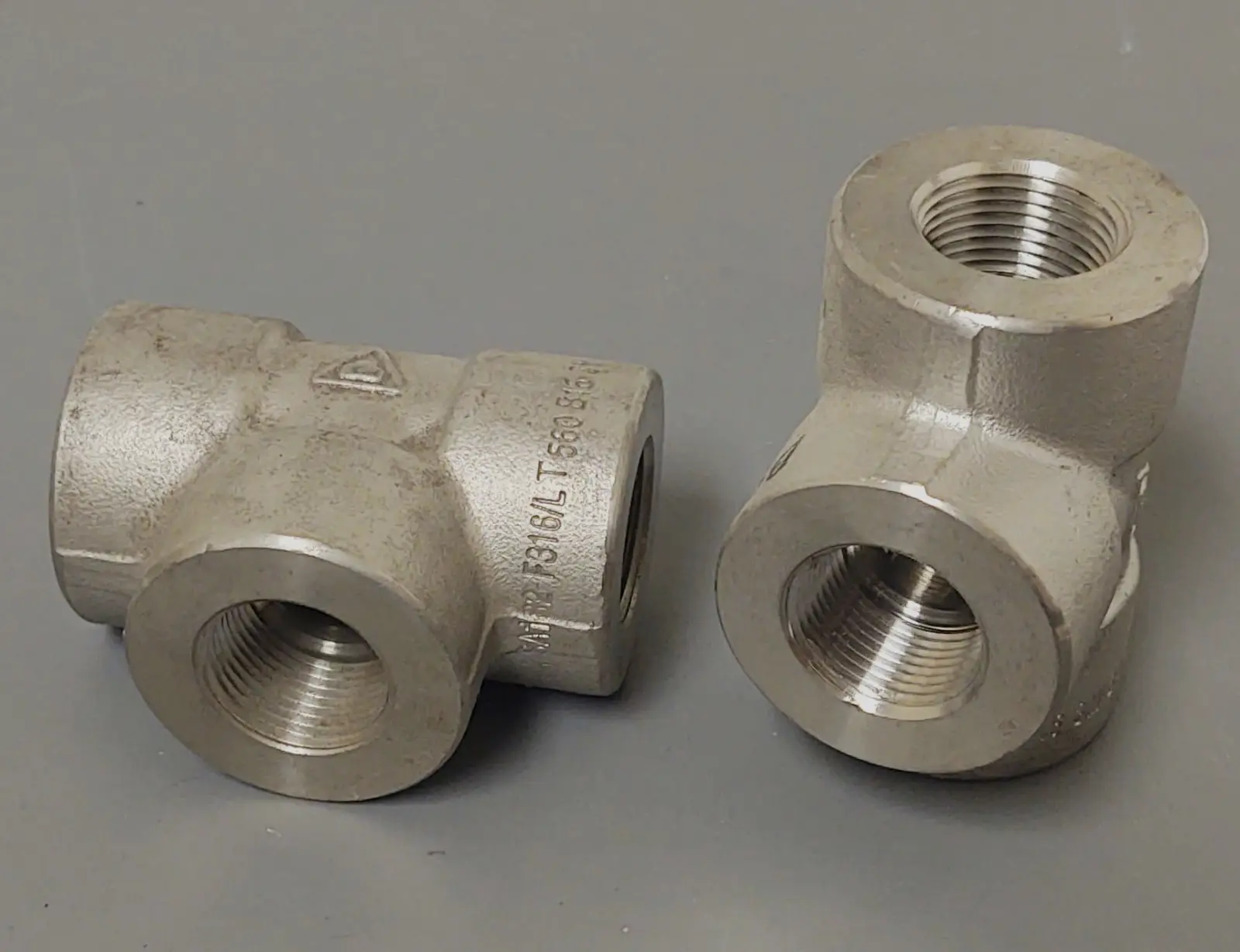 🔥(QTY 2) 3/4" NPT 316L Stainless-Steel High-Pressure Pipe Tee Fitting