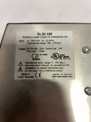 Puls SL30.100 Switching Power Supply 208-240V 24-28VDC