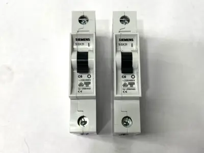 USED SIEMENS MINIATURE CIRCUIT BREAKER 277VAC LOT OF 2
