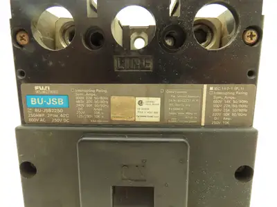 Fuji BU-JSB2250 Circuit Breaker 250A 2-Pole 600VAC 3PH Shunt Trip
