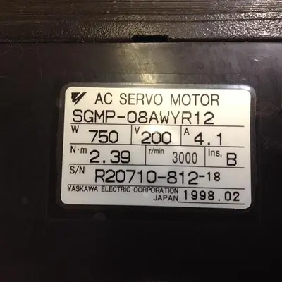 USED YASKAWA ELECTRIC SGMP-08AWYR12