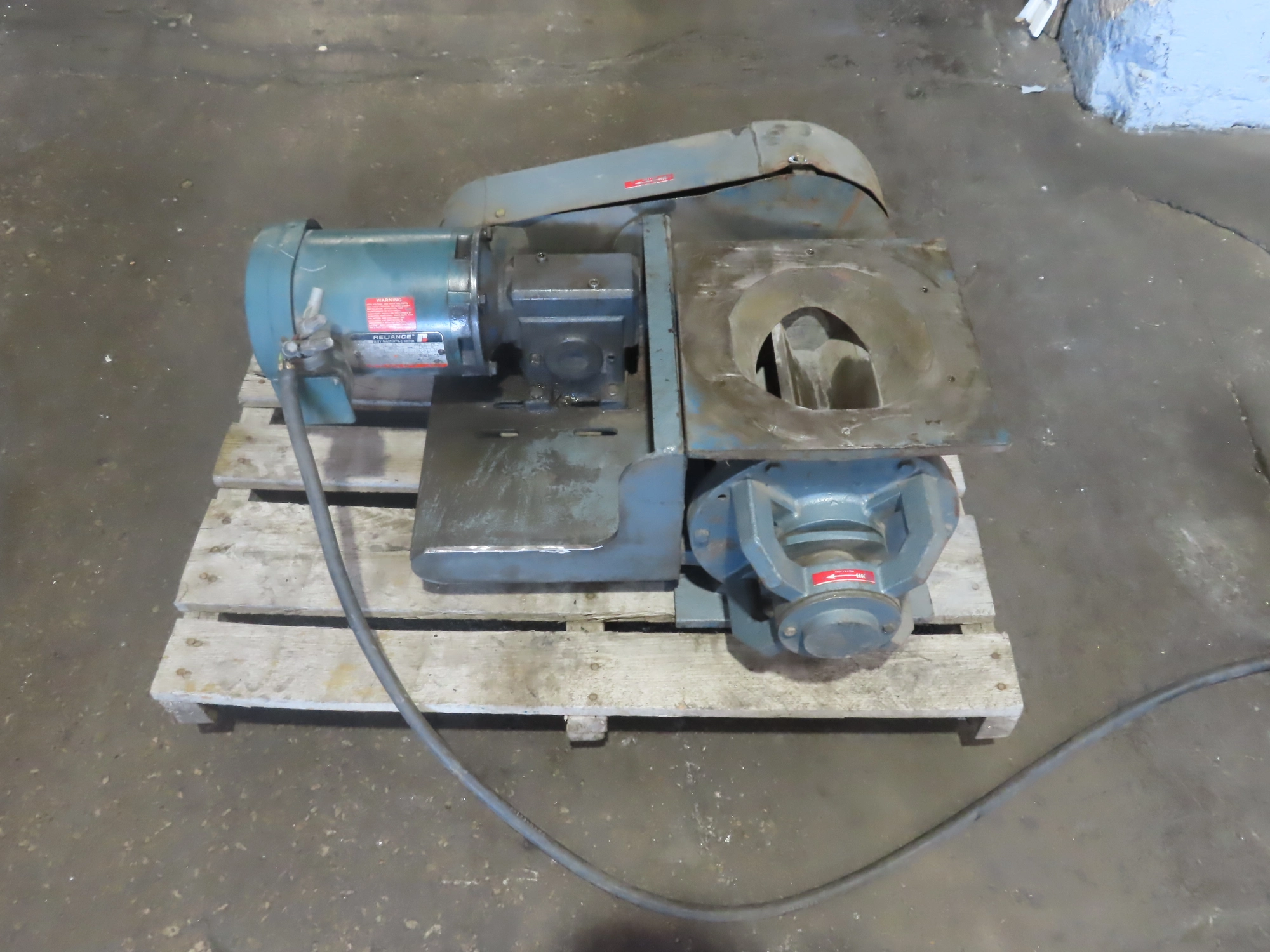 used Rotary Airlock, 7.5" inlet, 3/4 hp drive.