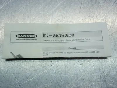 New | in-Stock BANNER D10AFPQ Photoelectric Sensors Ohio US | HGR 24 #872036